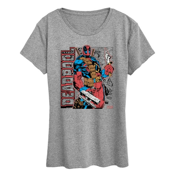 Marvel Deadpool - Comic Book Panel - Women's Short Sleeve Graphic T-Shirt