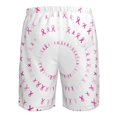 thumbnail image 6 of Kdxio Breast Cancer Awareness (4) Pattern Mens Casual Shorts - Drawstring Summer Beach Sports Shorts for Men, 6 of 9