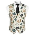 thumbnail image 5 of Yuyamidu Western Cowboy Men's Suit Vest Slim Fit Formal Dress Waistcoat Cactus Casual Business Vests for Suit or Tuxedo with Adjustable Back Strap, Size S, 5 of 7