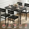 thumbnail image 2 of 5 Pcs Kitchen Table Set, Dining Table Set for 4, Rectangular Dinging Room Table with Soft Cushioned Chairs, Breakfast Nook, Modern Table Set for Small Places, Apartment, 2 of 7