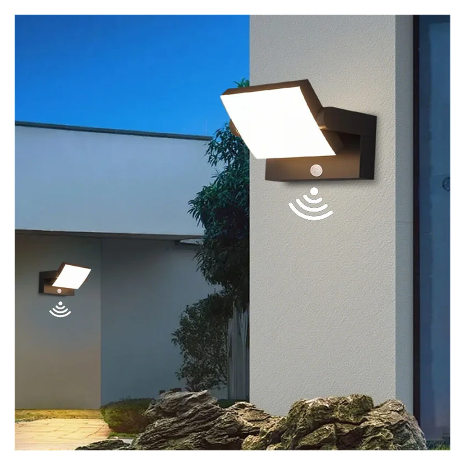 LED Outdoor Wall Light 24W IP65 Waterproof Motion Sensor Wall Lamp Modern Indoor Home Balcony Porch Garden Decoration Lighting