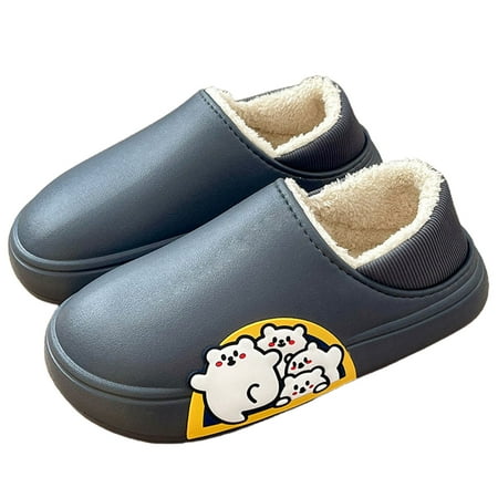 

Fluffy Stuffed Slippers Non-Slip Indoor House Shoes Comfy Plush Slip For Home Bedroom