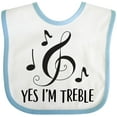 thumbnail image 3 of Inktastic Funny Music Yes Im Treble Boys or Girls Baby Bib, 3 of 4