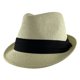 thumbnail image 1 of Sombrero de la paja TOP Headwear Triband Fedora - Natural TOP HEADWEAR Sombrero de fieltro, 1 of 2