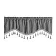 thumbnail image 3 of Rod Pocket Window Curtain Small Window Curtains for Bedroom Kitchen Basement Dark Gray, 3 of 8