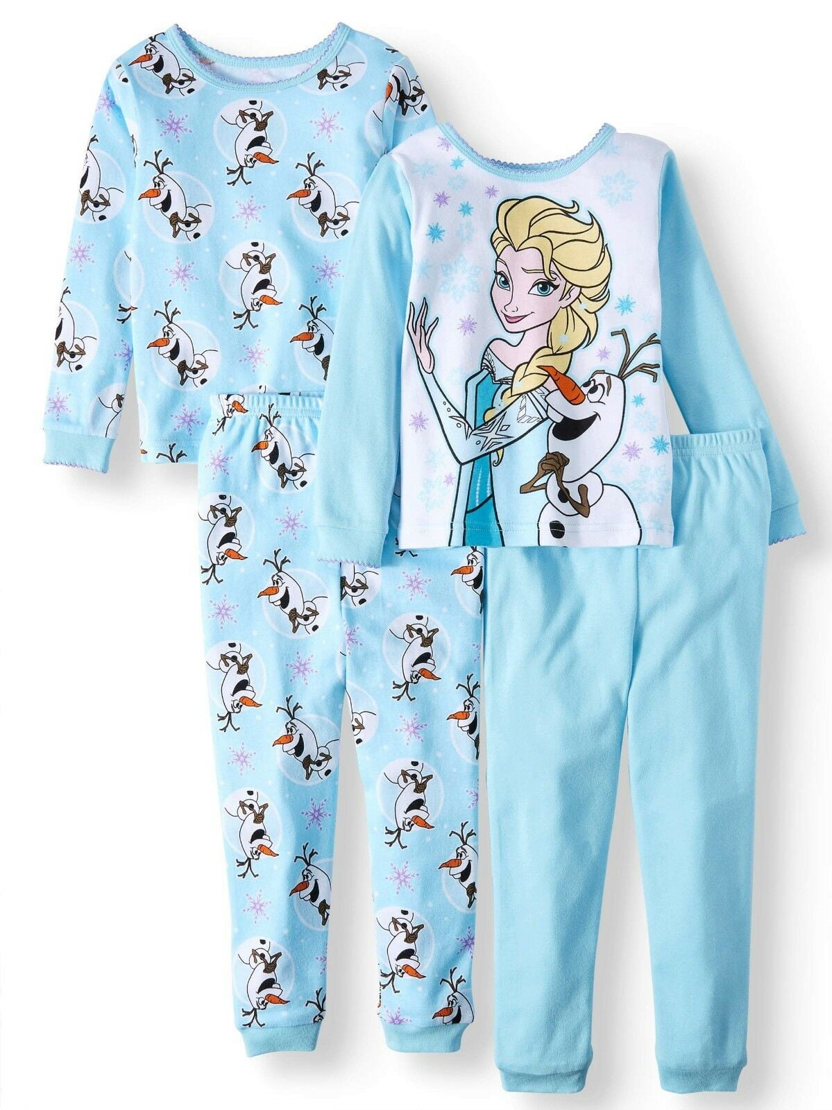 Disney Frozen Elsa 4 PC Long Sleeve Tight Fit Cotton Pajama Set Girl Size 5T