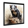 thumbnail image 2 of Designart "Playful Skunk in Black Meadows" Animals Framed Wall Art Decor - Modern Black Skunk Living Room Framed Canvas Art, 2 of 6