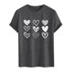 thumbnail image 3 of Tops para hombre, blusas y camisas de cuello redondo y manga corta para hombre. Camiseta/camisa informal de cuello redondo y manga corta con estampado de corazones para hombre. Tops de poliéster para, 3 of 4