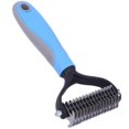 thumbnail image 4 of Pet Grooming Undercoat Rake with Two-Side Safe Hair Removal Comb-Blue, 4 of 8