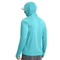thumbnail image 4 of Lumeqa Men's Sun Protection Shirts UPF 50+ Long Sleeve Hoodie with 2 Pockets UV SPF Fishing Hiking Rash Guard Shirts Mint Green XXL, 4 of 6