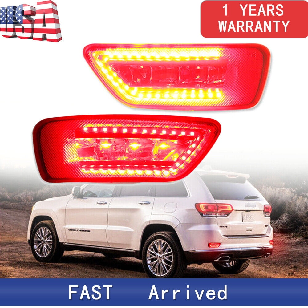 MZORANGE Pair Left Right LED Rear Bumper Light For Jeep Grand Cherokee