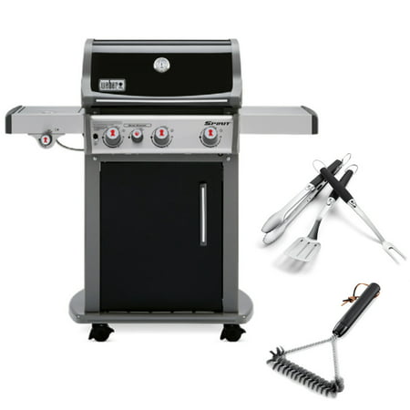 Weber Black Spirit  E-330 Outdoor Gas Grill Bundle Including Brush and Tool (Best Price For Weber E 330)