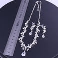 thumbnail image 4 of Crystal Bridal Jewelry Sets for Women Necklace Earrings Tiara Set for Wedding Bridesmaid Gifts with Gift Box Silver/Gold, 4 of 19