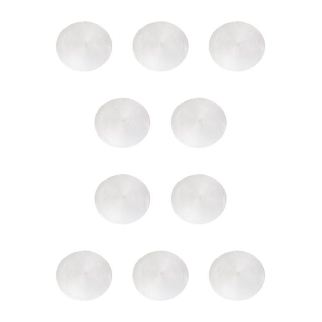 Naiovety Tapete para redonda, resistente y duradero, inodoro, moderno, sencillo, ligero, manteles individuales redondos de PP, color blanco blanco 10Conjunto