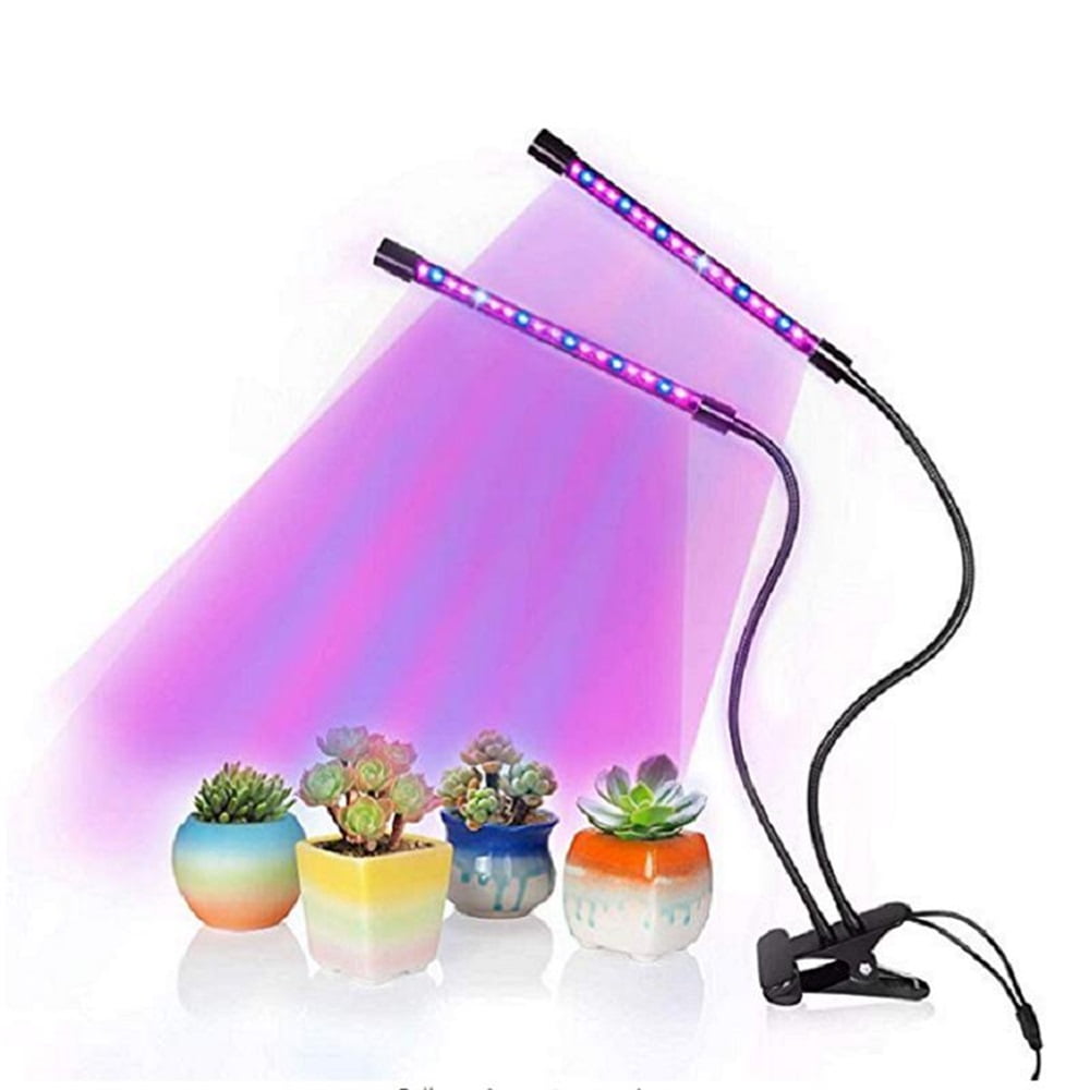 360Flexible Dual Head LED Grow Light 3 Time Modes Function Dimmable
