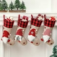thumbnail image 4 of Odeerbi Christmas Stocking Red Xmas Gifts Kids Candy Bag Pocket Hanging Ornaments Christmas Decorations For Home New Year Red, 4 of 4