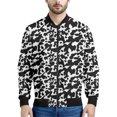thumbnail image 3 of Chaqueta bomber con estampado 3D de vaca colorida para hombre y mujer, sudadera de primavera y otoño, chaquetas de calle de manga larga con cremallera, 3 of 5