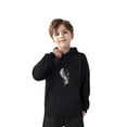 thumbnail image 3 of Kids Heated Hoodies Girls Pullover Winter Warm Graphic Sweatshirts Boys Outdoor Electric 5 Zones Heating Hoodie 11 T, Black, 3 of 7