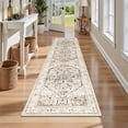 thumbnail image 6 of 2'x8' Runner Rug for Hallway Floor, Yamaziot Rug Carpet Runner with Rubber Backing, Washable Non Slip Rug Runner Vintage Mat for Bedroom, Laundry, Beige, 6 of 10