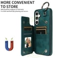 thumbnail image 2 of Dteck Case for Samsung Galaxy S24,Magnetic Clasp Luxury PU Leather Card Slots Stand Durable Shockproof Case Back Wallet Flip Cover with Ring Buckle Cover for Galaxy S24,Green, 2 of 8