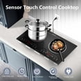 thumbnail image 2 of Noxton 2 Burners Electric Cooktop, 24" Built-in & Countertop Stove, Two Burner Ceramic Cooktop with Child Safety Lock, Timer, Touch Sensor Control, Portable 110V Plug-in Cooktop, 2 of 7
