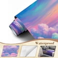 thumbnail image 4 of Enchanted Forest Wallpaper Dreamy Pastel Sky Soft Clouds Rainbow Hues Peel and Stick Wall Murals 69"H x 96"W Removable PVC Wall Paper Self-Adhesive Wall Paintings for Bedroom Living Room, 4 of 7