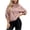 Pink, variant on Women's Long Sleeve Hooded Zip-Up Lightweight Windbreaker Jacket with Side Pockets, Casual Short Length Loose Fit Outerwear for Daily Wear
