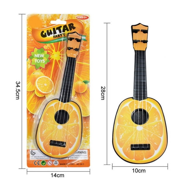 Mini Ukulele Simulation Guitar with Fruits Pattern Kids Musical Instruments Toy Education Development Gifts For Kids