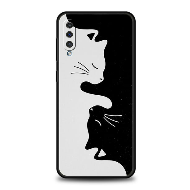 Funda de silicona con dibujo de gato para Samsung Galaxy A42 A22 A12 5G A02 A03 A04 A04S A50 A70 A10 A20 A30 Fivean unisex