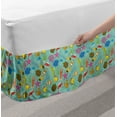 thumbnail image 2 of Turtle Bed Skirt, Colorful Layout of Sea Elements Creatures Water Plants Underwater Scene, Elastic Bedskirt Dust Ruffle Wrap Around for Bedding Decor, 4 Sizes, Seafoam and Multicolor, by Ambesonne, 2 of 2