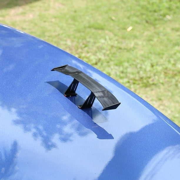 Car Universal mini spoiler Tail Wing Carbon Fiber Look Mini Modified Tail  Wings Model Auto Styling