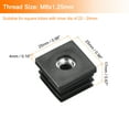 thumbnail image 2 of 10Pack Inserts for Square Tubes with M8 Thread, for 0.98"x0.98" OD Square Tube, Black Plastic Plug Caster Insert Chair, 2 of 6