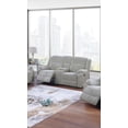 thumbnail image 3 of Contemporary Style Loveseat w Console Plush Cushion Couch Manual Motion Reclining 1pc Loveseat Ash Corduroy Living Room, 3 of 8