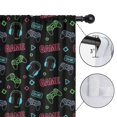 thumbnail image 4 of Blackout Kids Curtains,Neon Controllers Games Icons Black Pattern Childrens Insulated Curtains Set Of 2,Bedroom Essentials,Toddler Room Decor 52"x84", 4 of 5