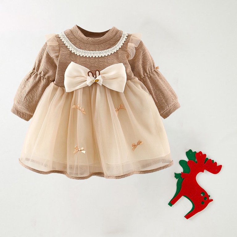 chinese dress ladies Toddler Long Sleeves Knit Ribbed Ruffle Sweater Tulle Dresses – Miipat  Official Site main image 0