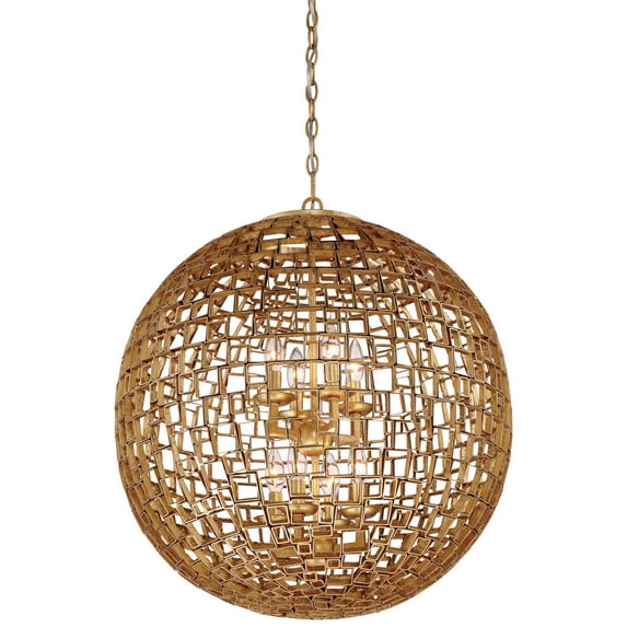 Metropolitan N7139597 Eight Light Chelier Abbondanza Halcyon Gold