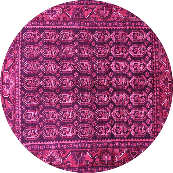 Ahgly Company Indoor Round Persian Pink Traditional Area Rugs, 3' Round