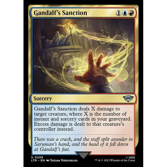MtG Tales of Middle-Earth Uncommon Gandalf's Sanction #208