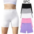 thumbnail image 2 of ShomPort Girls 5-Pack Bike Shorts Elastic Waisted Yoga Dance Athletic Cotton Short Tights Under Dress Shorts, 2 of 9