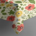 thumbnail image 3 of Pioneer Flower Floral Print Pattern Rectangle Tablecloth 60"x84", Waterproof Polyester Table Cloth, Wipeable Spillproof for Dining Camping Indoor Outdoor, 3 of 5