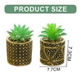 thumbnail image 2 of 2pcs fake flower simulation succulent bonsai fashion creative small ornaments artificial potted green plants - type:style1;, 2 of 5