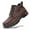 Brown, variant on Men's Casual Boots Vintage Leather Ankle Dress Boot Chukka Boots Mid Top Non-Slip Driving Walking Shoes