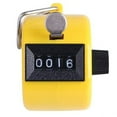 thumbnail image 2 of Apmemiss Clearance Hand Tally Counter 4 Digit Mechanical Palm Click Counter Plastic Hand Held Counter Clicker with Finger Ring for Counting Numbers School Golf Sports Events office Stadium, Yellow, 2 of 2