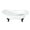 White / Oil Rubbed Bronze, variant on Aqua Eden VCT7DS7231NLW 72" Cast Iron Oval Double Slipper Clawfoot Tub (7" Faucet Drillings), White