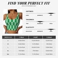 thumbnail image 5 of Fotbe green party Pattern Womens' Sports Bra Longline Wirefree Padded with Medium Support Sports Moisture-Wicking Workou Vest,Tank Top-XX-Large, 5 of 8