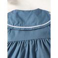 thumbnail image 6 of 2T Baby Girls Dress Toddler Girls Summer Sleeveless Dress 3T Girls Embroidering Collar Solid Color Dress Blue, 6 of 7