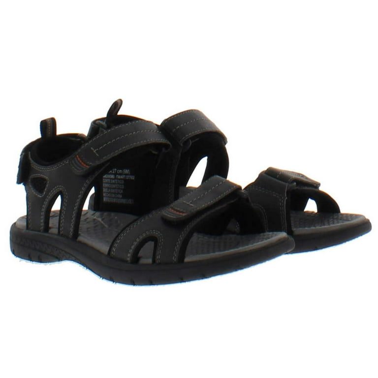 Khombu Mens Adjustable Strap Traction River Sandal Black 12