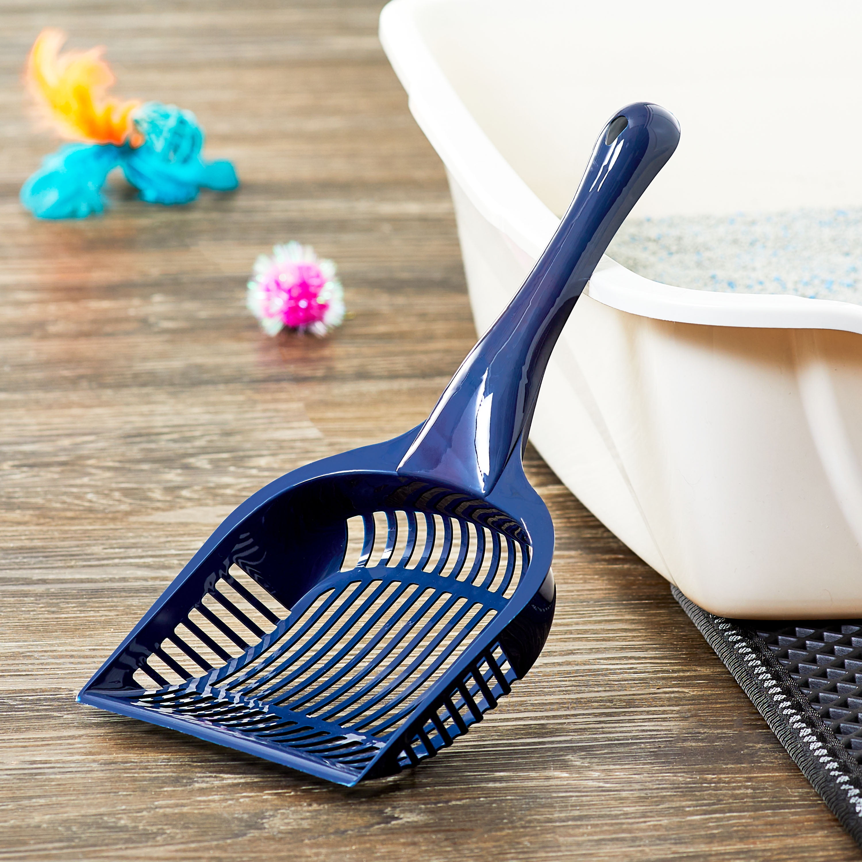 (4 pack) Vibrant Life Large Cat Litter Scoop, Blue, 1 Count