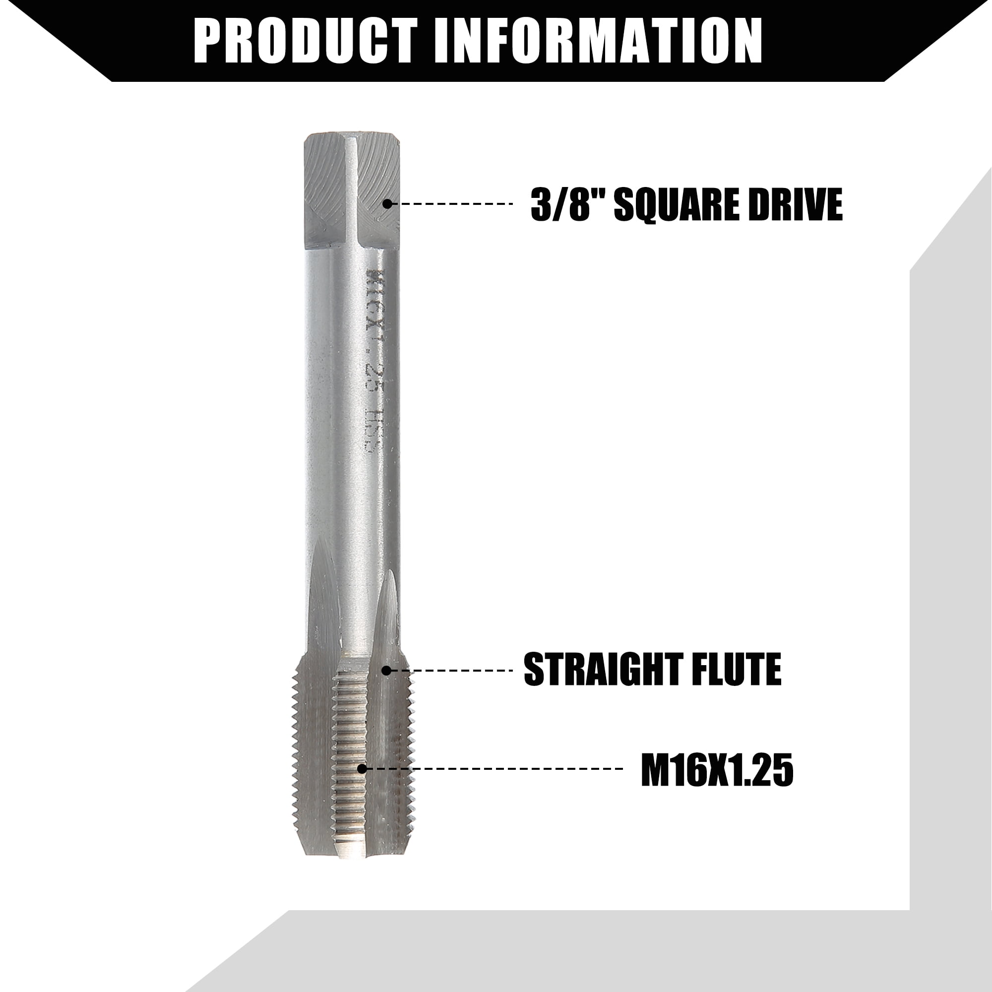 Unique Bargains Universal Spark Plug Thread Repair Tools M14x1.25 Inserts M16x1.25 Tap Set