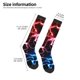 thumbnail image 2 of Fotbe Red And Blue Lightning Calcetas Divertidas Estampadas para Hombre y Mujer, Calcetas de Algodón hasta la Rodilla para Caminar, Correr, Enfermería y Embarazo, 2 of 6